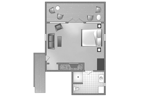 Floor plan for Cottage Room