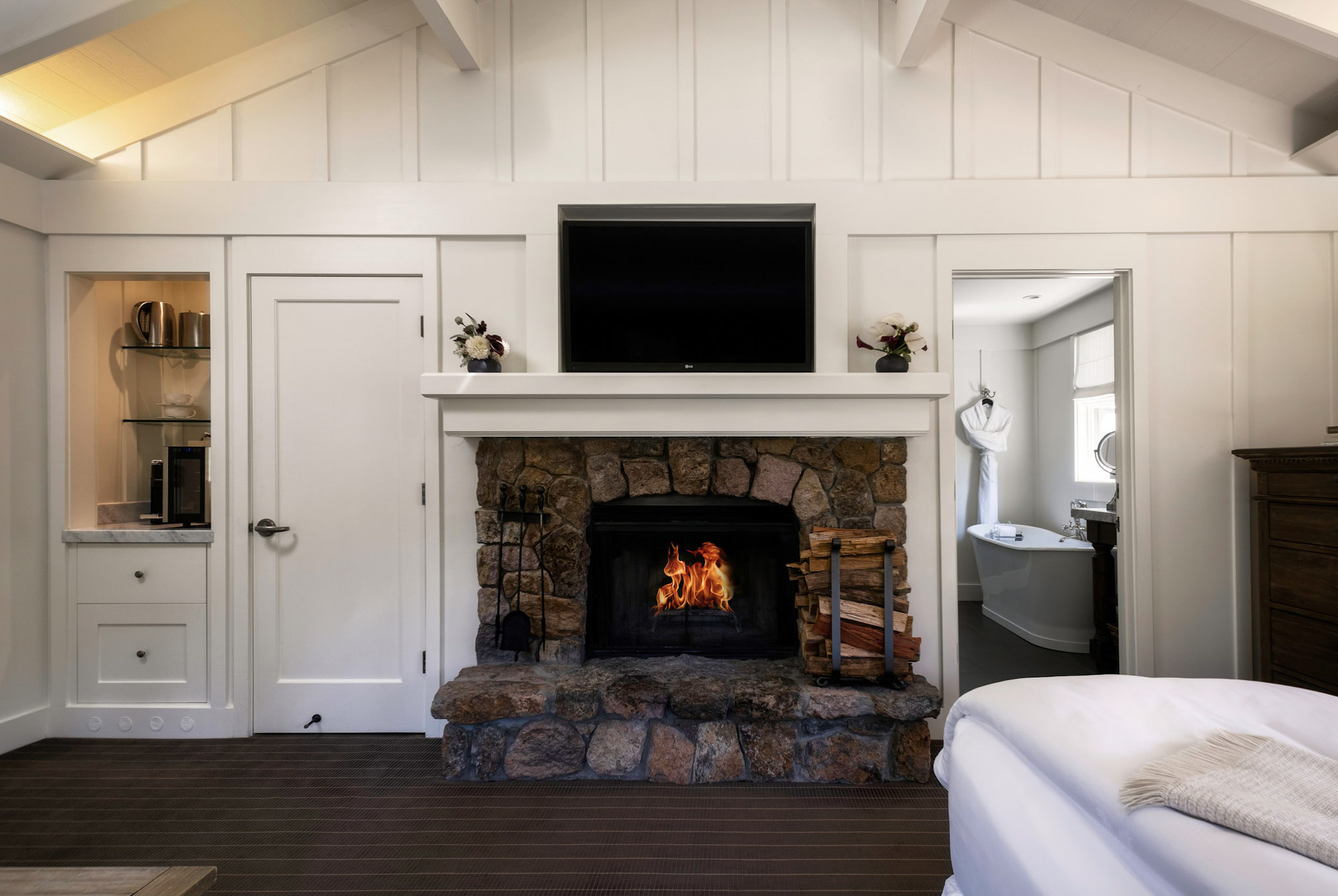 Cottage Room with fireplace